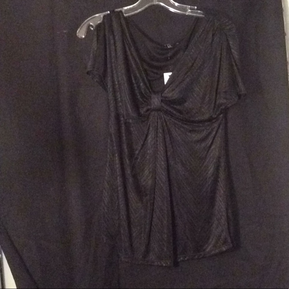 Express sheer black with bow accent